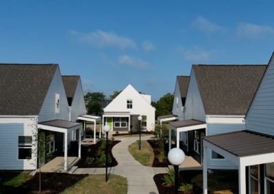 Affordable Family Housing Fishers drone view of property | Cumberland Cottages